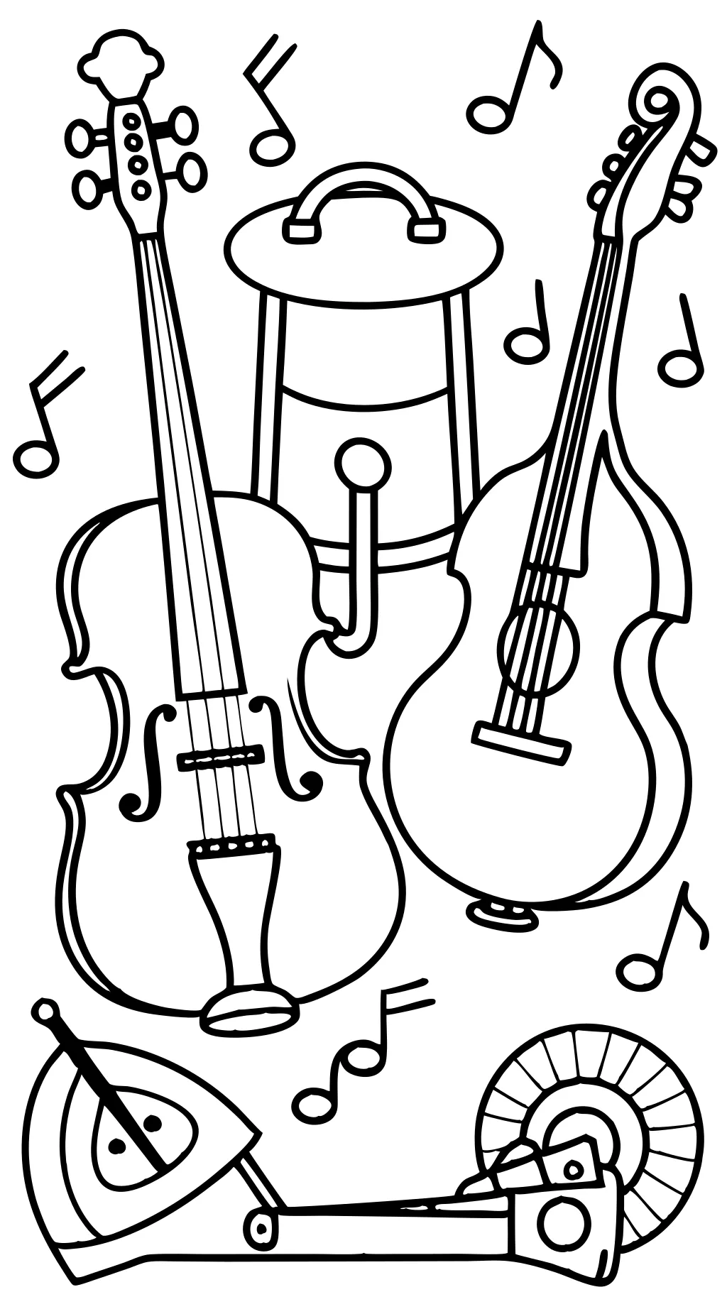 coloring pages of musical instruments